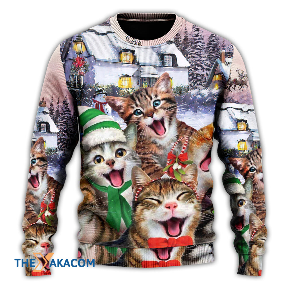 Christmas Cat I_m The Only One You Need Gift For Lover Ugly Christmas Sweater