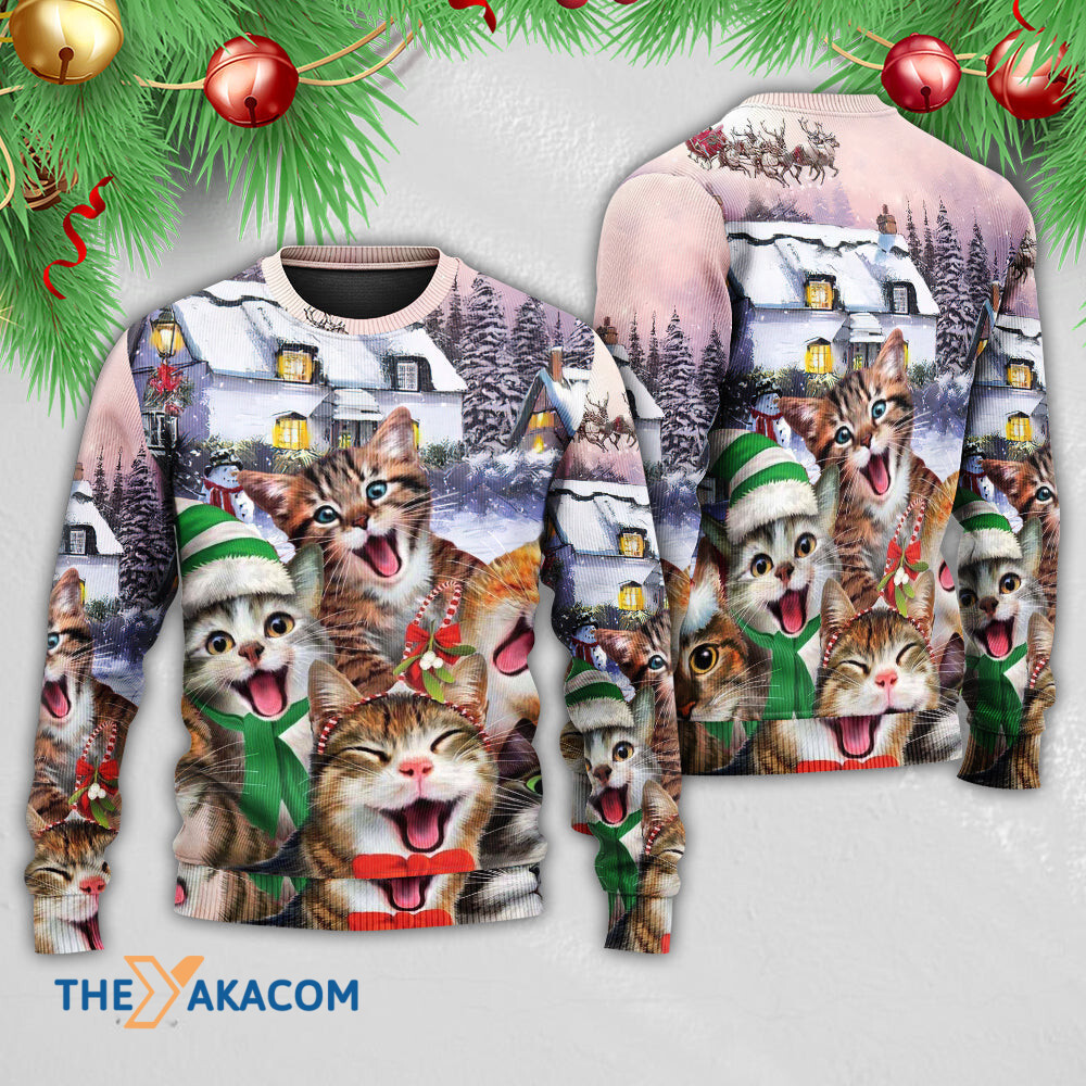 Christmas Cat I_m The Only One You Need Gift For Lover Ugly Christmas Sweater