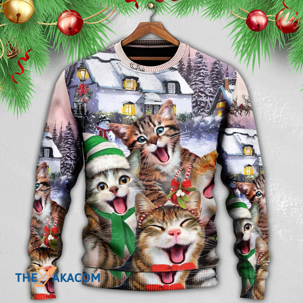 Christmas Cat I_m The Only One You Need Gift For Lover Ugly Christmas Sweater