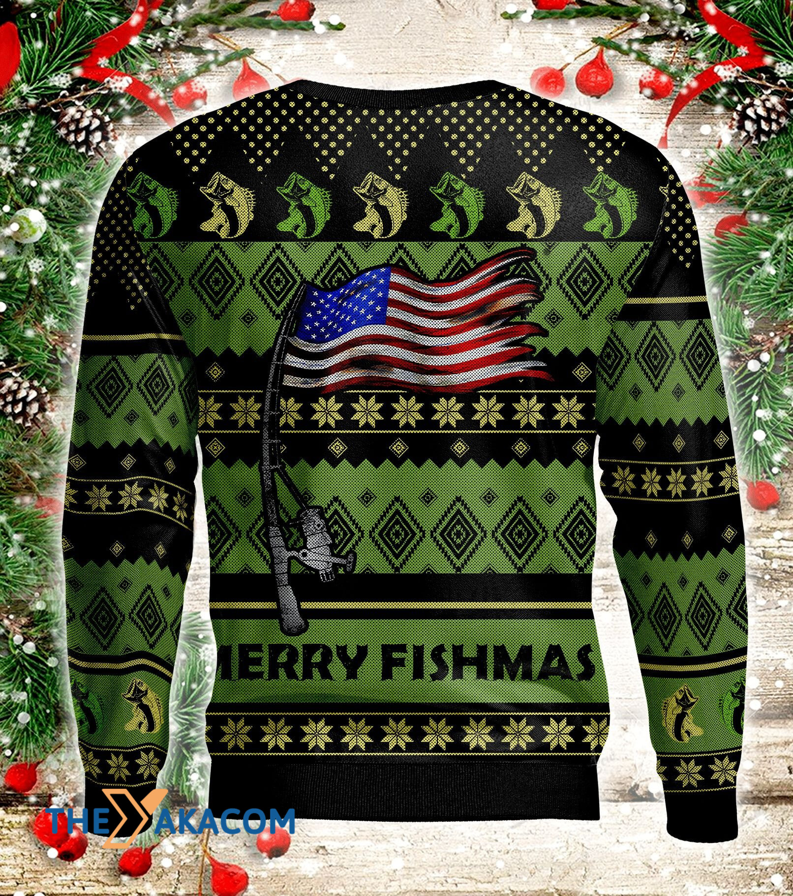Christmas Day_s American Flag Gift For Christmas Ugly Christmas Sweater