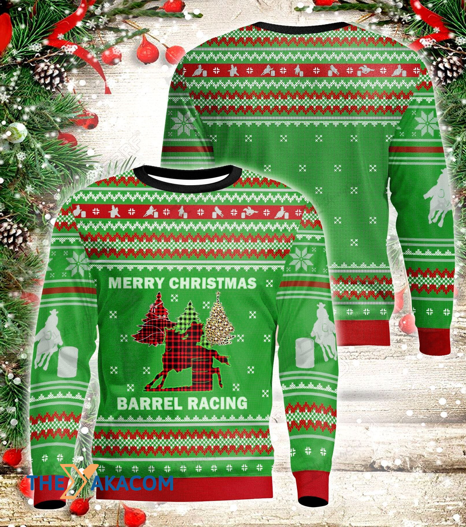 Christmas Day_s Barrel Racing Gift For Christmas Ugly Christmas Sweater