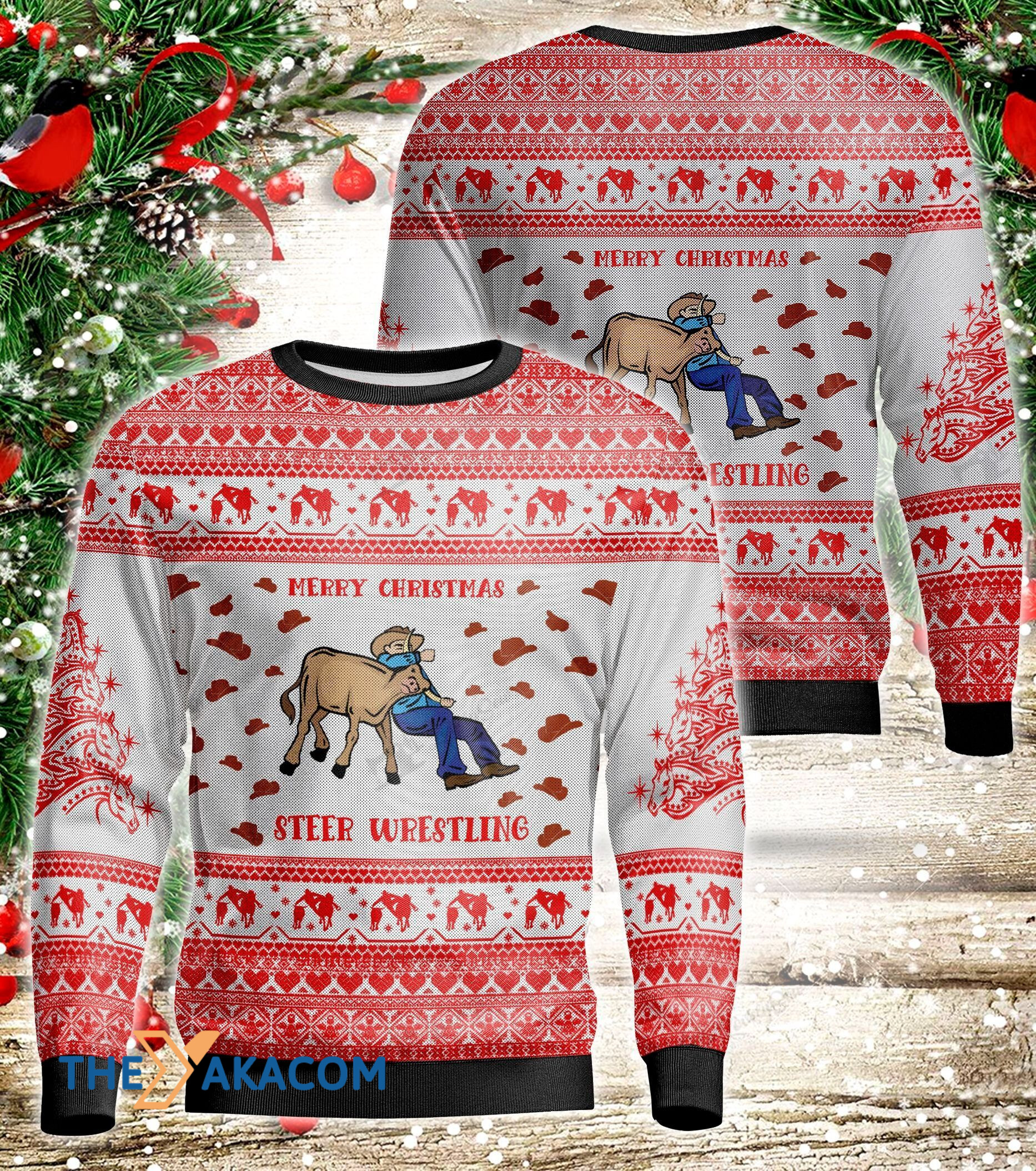 Christmas Day_s The Farmer And The Cow Gift For Christmas Ugly Christmas Sweater