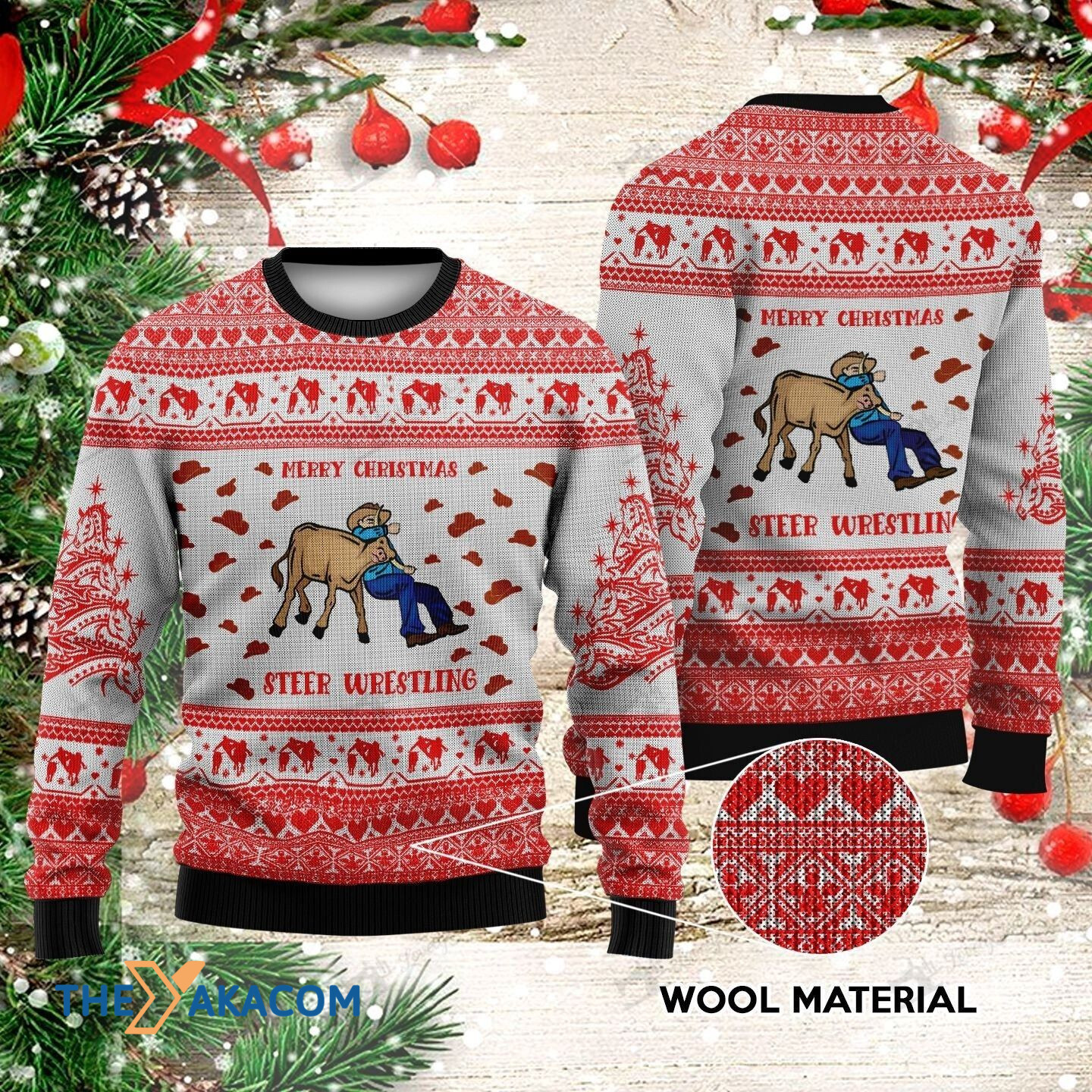 Christmas Day_s The Farmer And The Cow Gift For Christmas Ugly Christmas Sweater