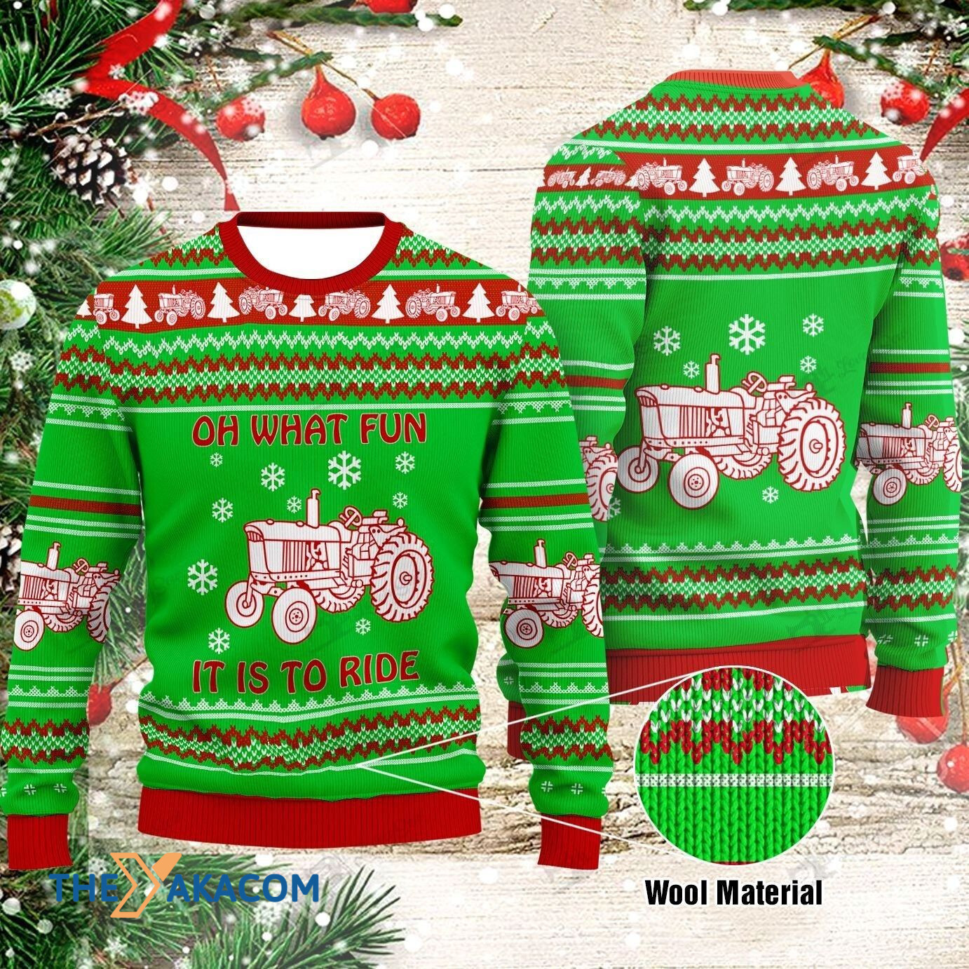 Christmas Day_s Tractor Gift For Christmas Ugly Christmas Sweater
