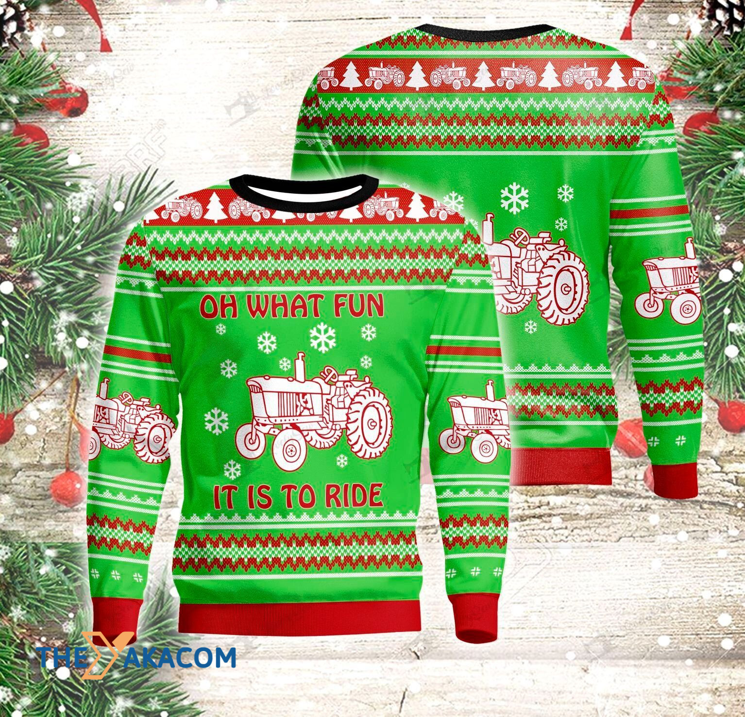 Christmas Day_s Tractor Gift For Christmas Ugly Christmas Sweater