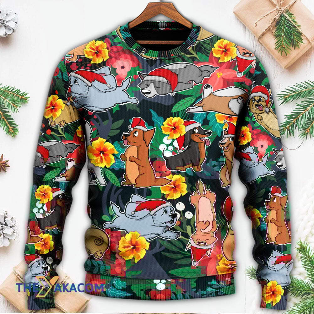 Christmas Dog Santa Merry Xmas Gift For Lover Ugly Christmas Sweater