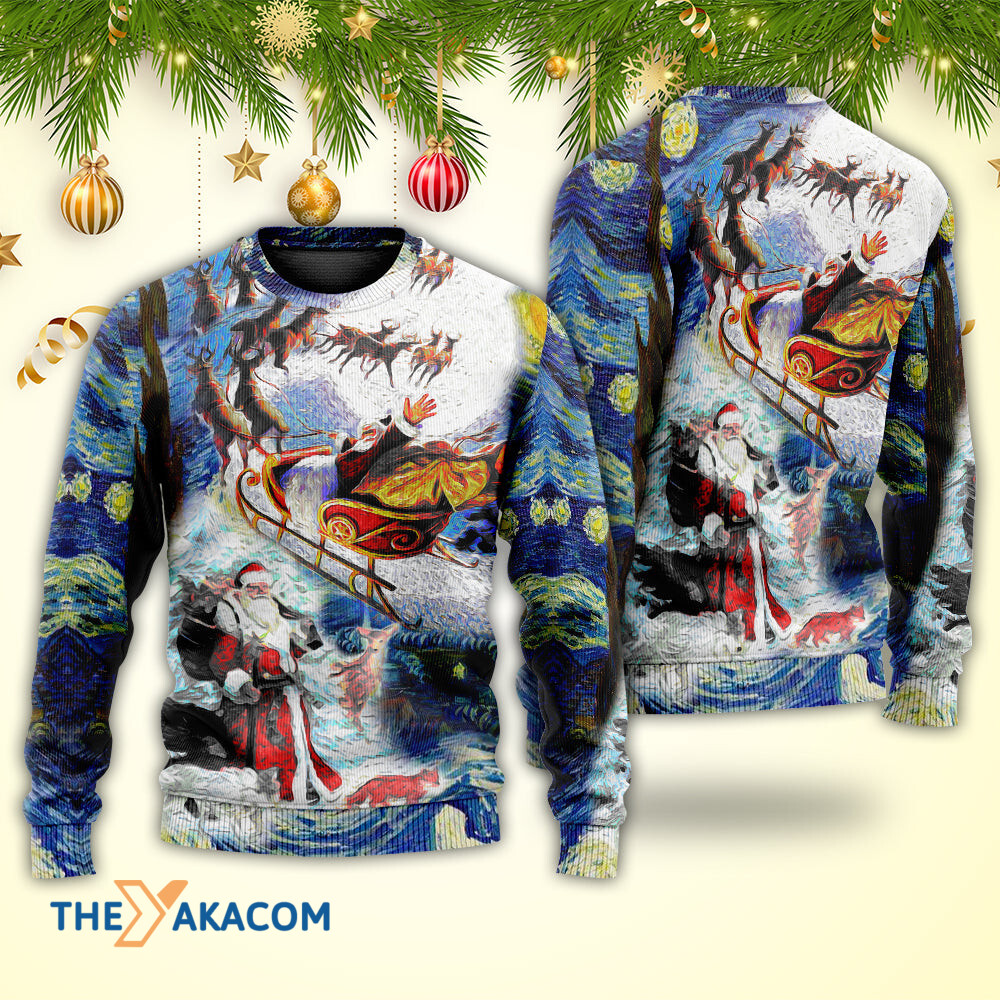 Christmas Friendly Santa With Animals Gift For Lover Ugly Christmas Sweater