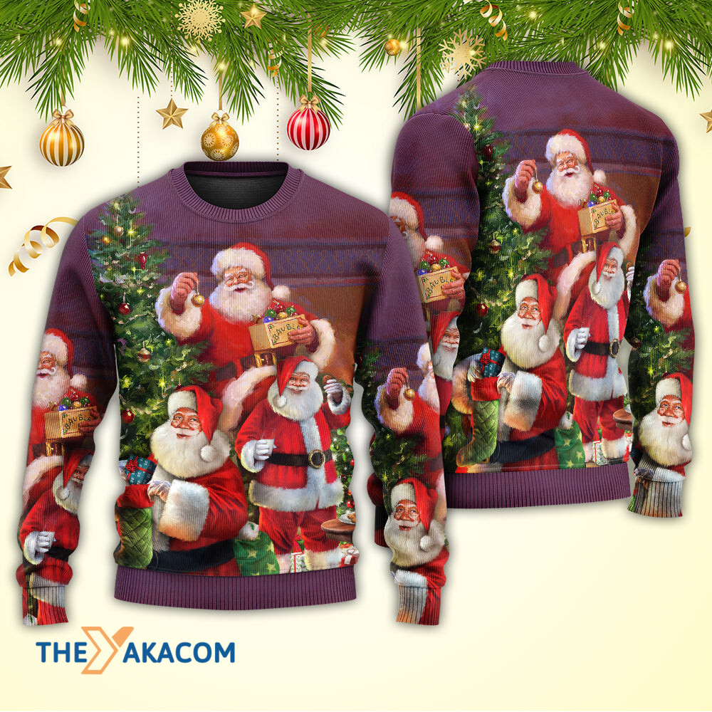 Christmas Funny Santa Claus Gift For Xmas So Happy Gift For Lover Ugly Christmas Sweater