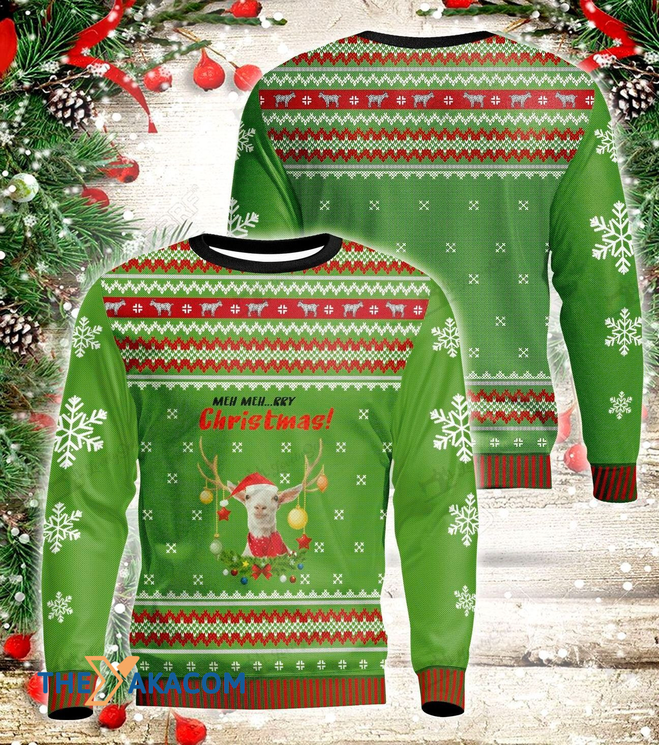 Christmas Goat And Balls Gift For Christmas Ugly Christmas Sweater