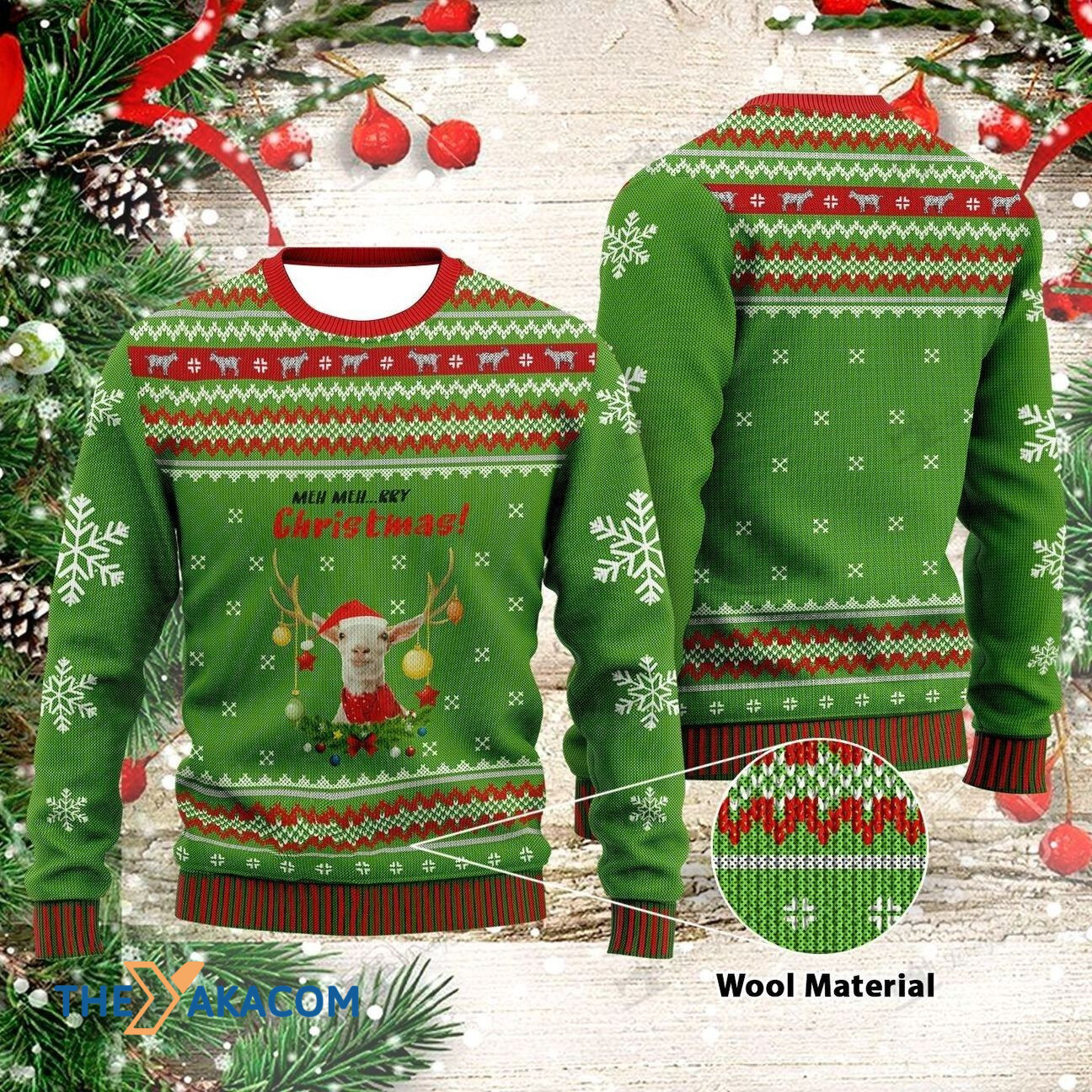 Christmas Goat And Balls Gift For Christmas Ugly Christmas Sweater
