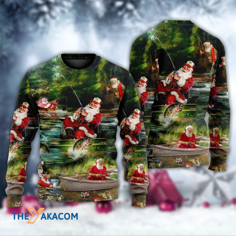 Christmas Merry Fishmasand A Happy New Reel Gift For Lover Ugly Christmas Sweater