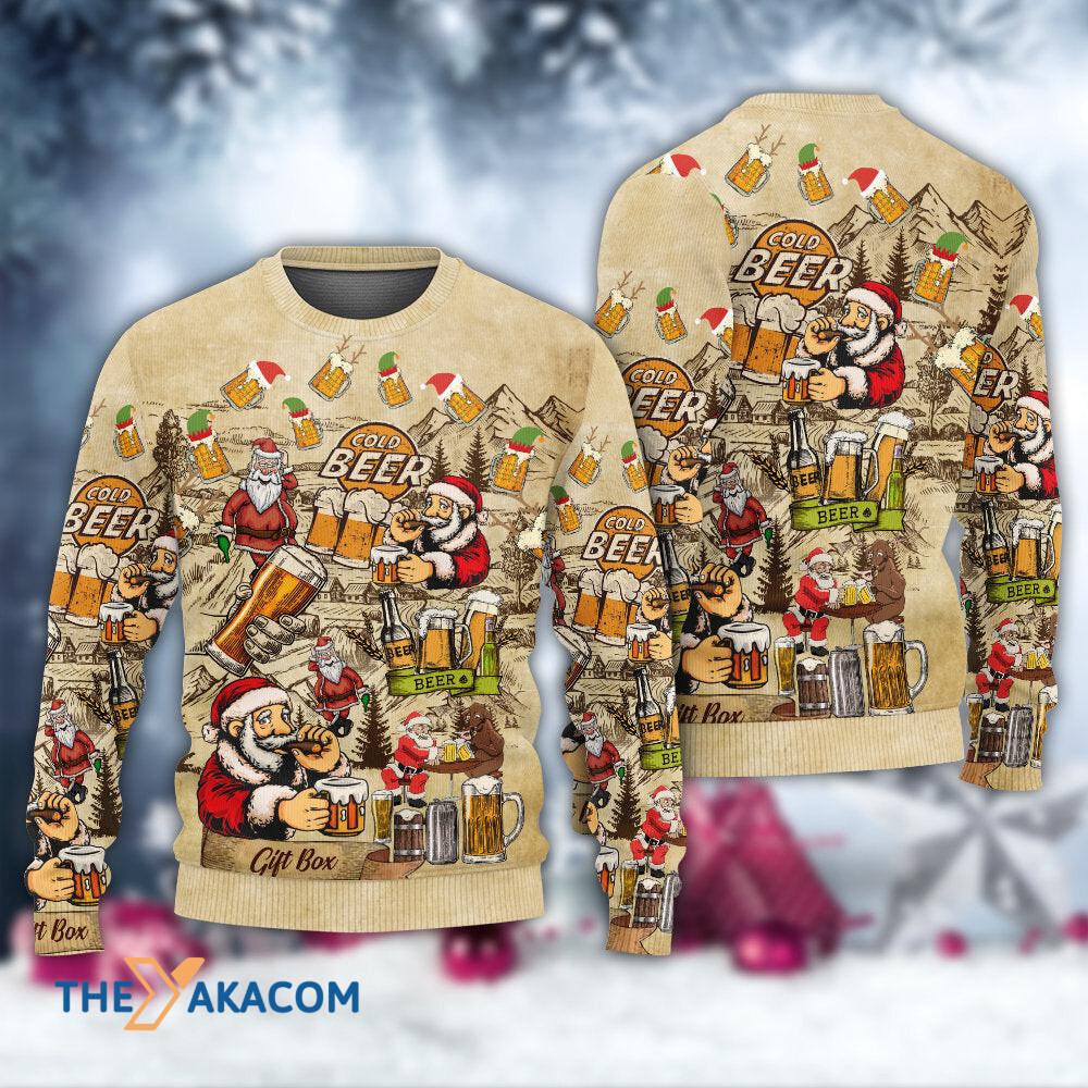 Christmas Merry Xmas Love Beer Gift For Lover Ugly Christmas Sweater