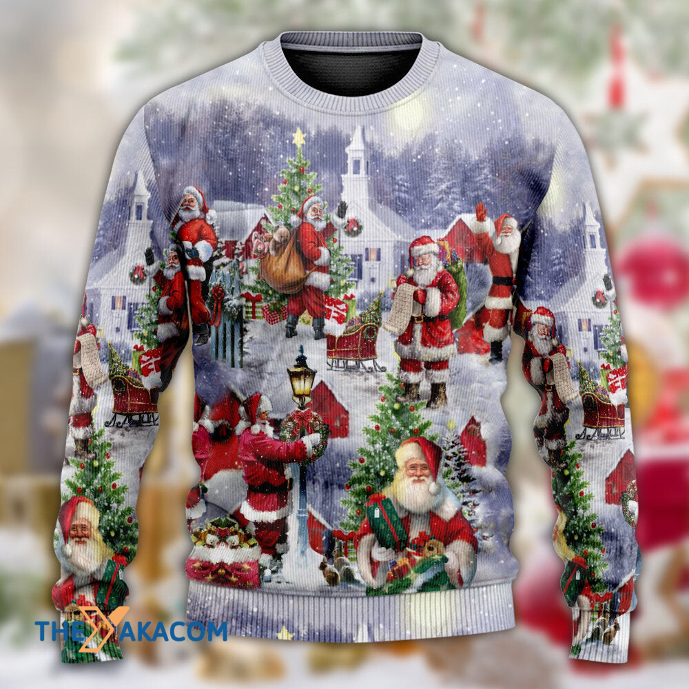 Christmas Merry Xmas Santa Claus Is Coming Gift For Lover Ugly Christmas Sweater