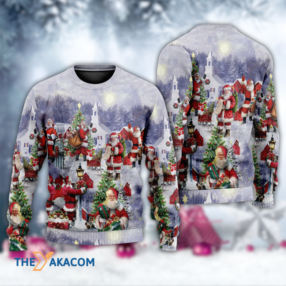 Christmas Merry Xmas Santa Claus Is Coming Gift For Lover Ugly Christmas Sweater