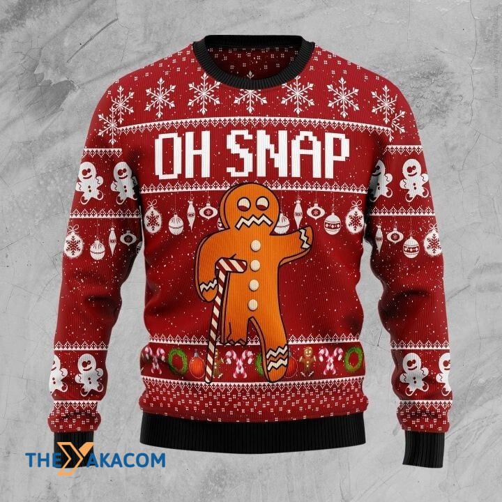 Gingerbread_s Leg Is Broken Oh Snap Gift For Christmas Ugly Christmas Sweater