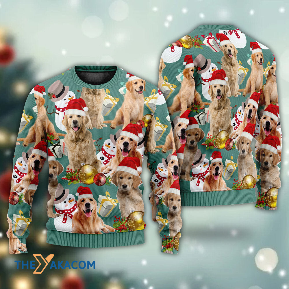 Golden Retriever Merry Christmas Gift For Lover Ugly Christmas Sweater