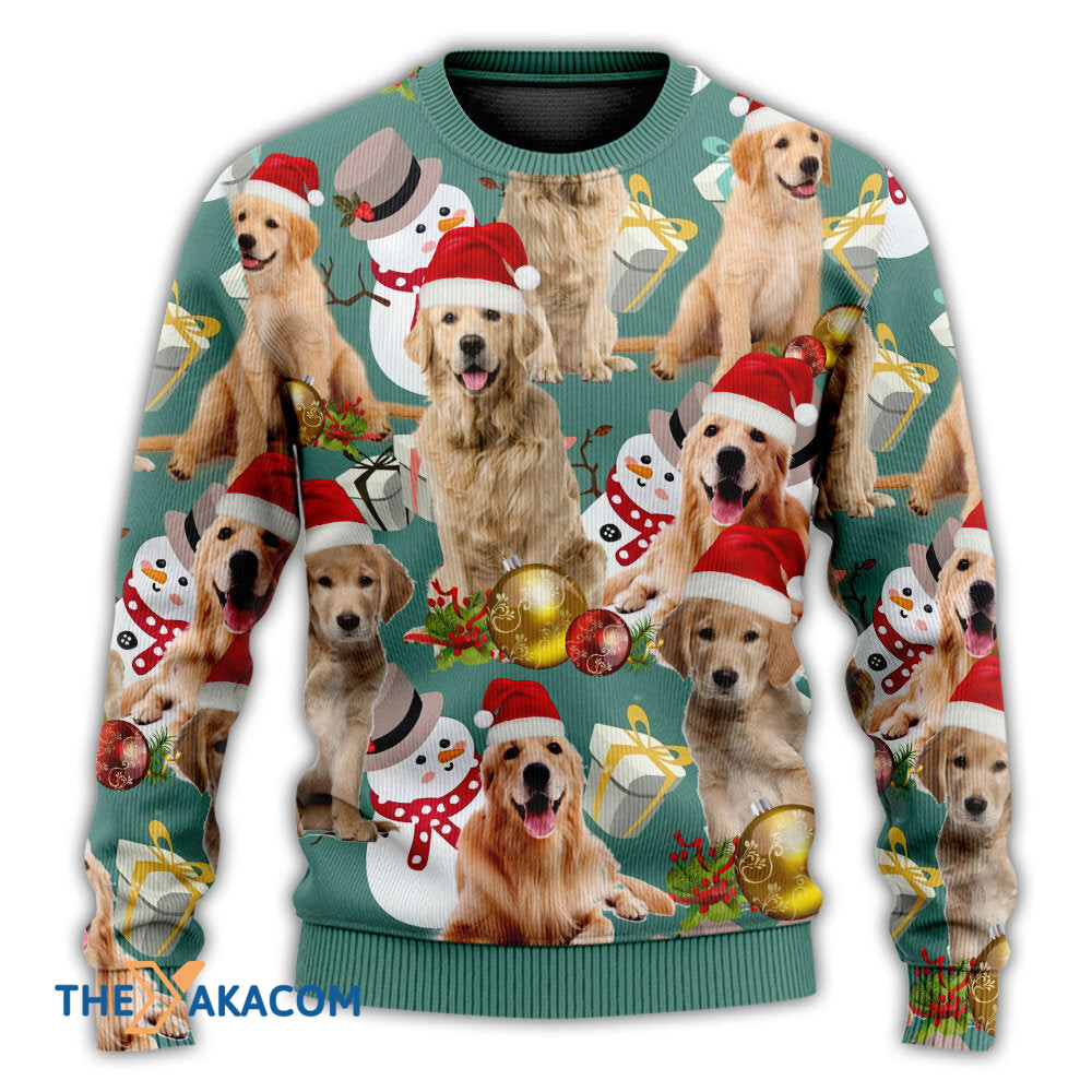 Golden Retriever Merry Christmas Gift For Lover Ugly Christmas Sweater