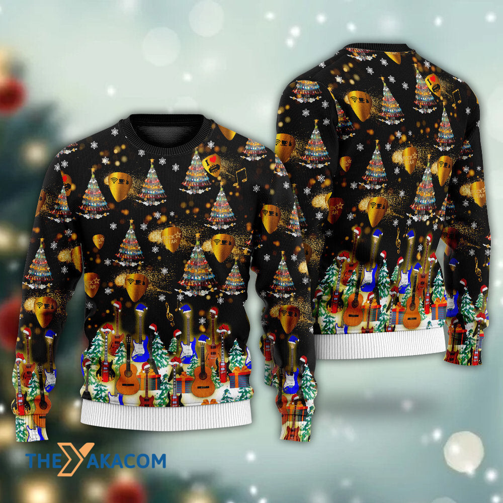 Guitar Christmas Yes I Speak Guitar Gift For Lover Ugly Christmas Sweater