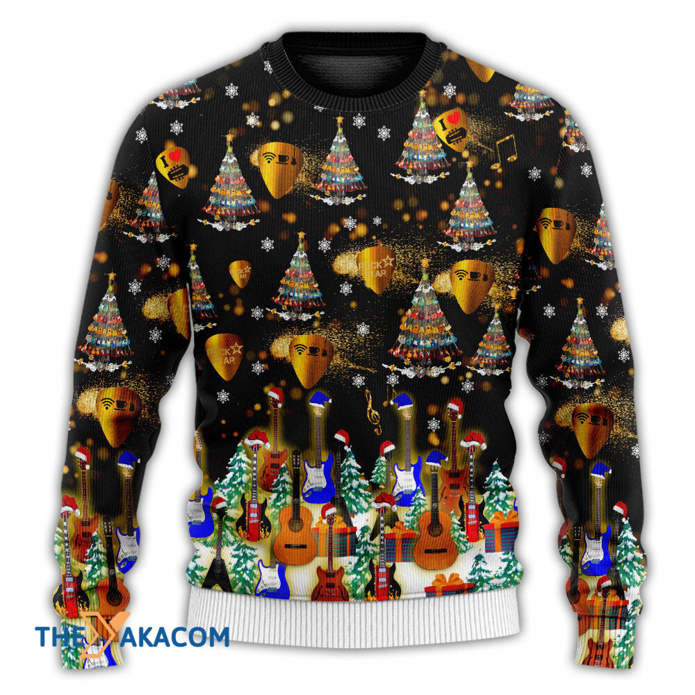 Guitar Christmas Yes I Speak Guitar Gift For Lover Ugly Christmas Sweater