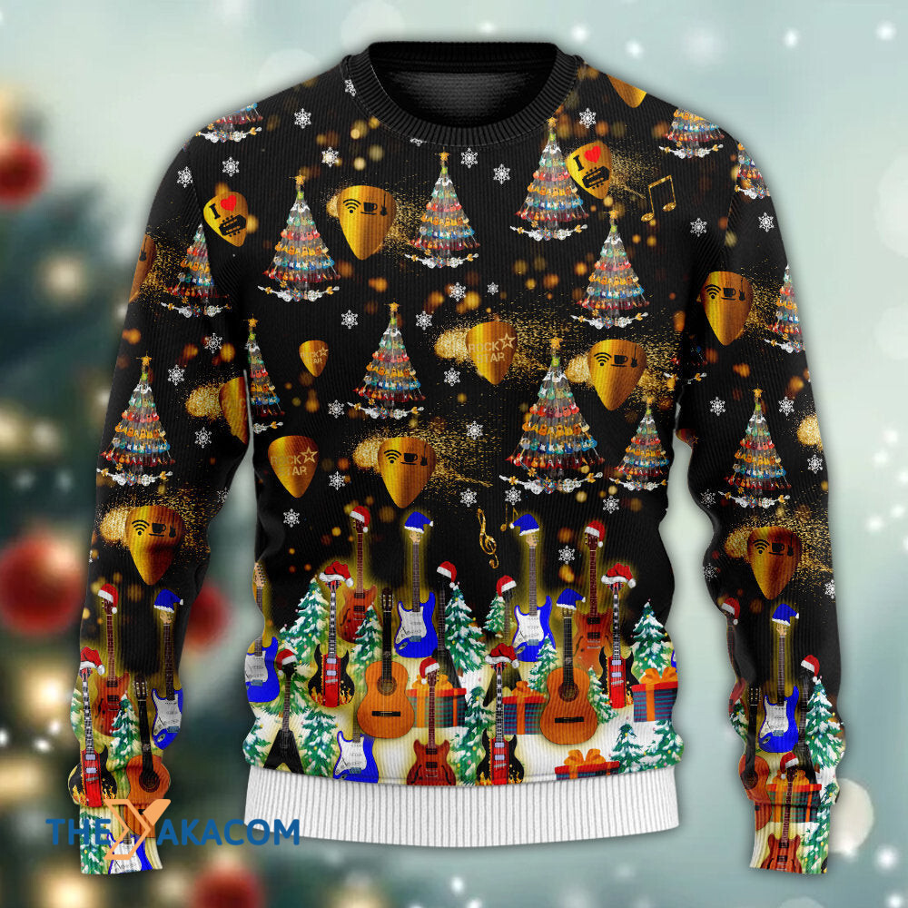 Guitar Christmas Yes I Speak Guitar Gift For Lover Ugly Christmas Sweater