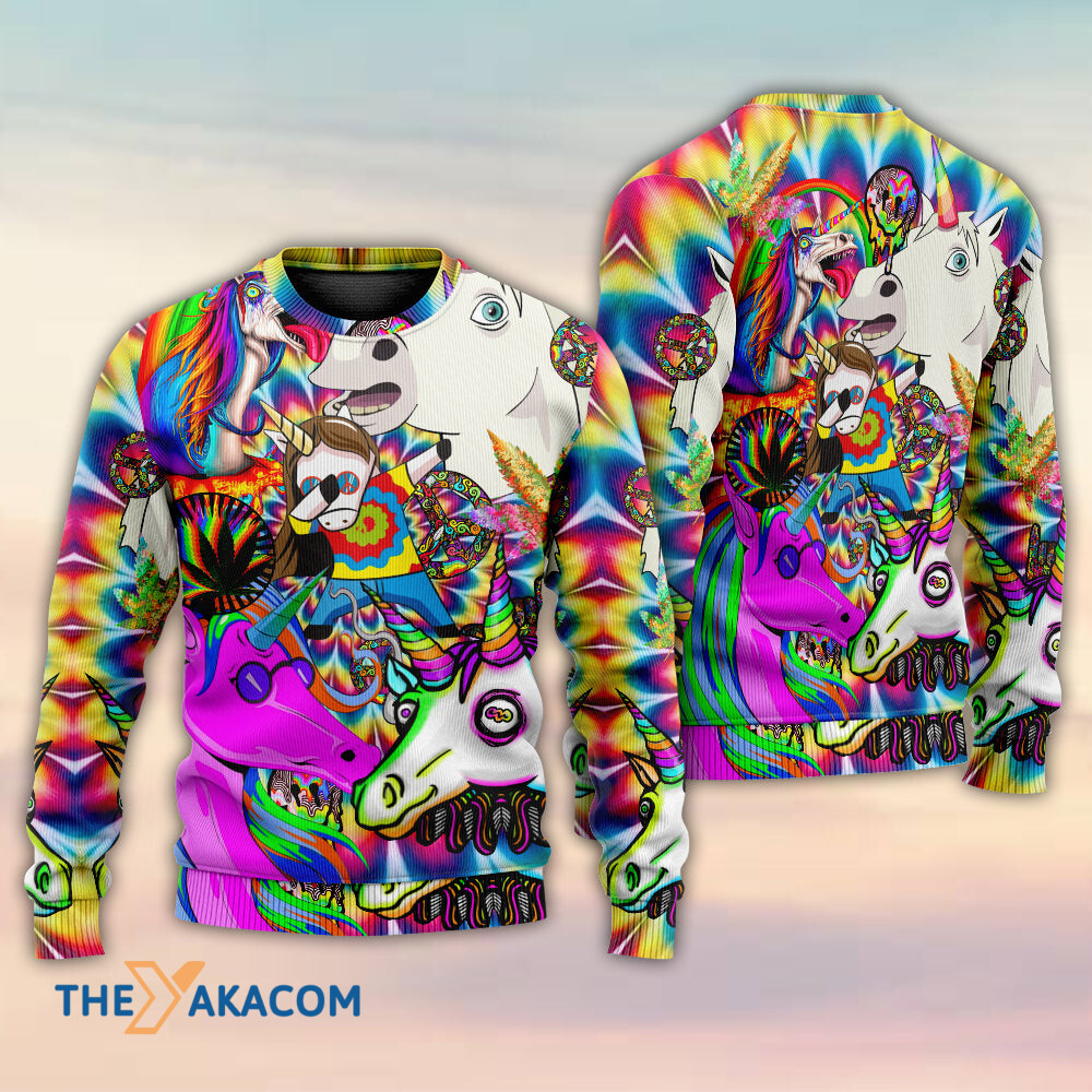 Hippie Unicorn Dream For Wonderland Gift For Lover Ugly Christmas Sweater