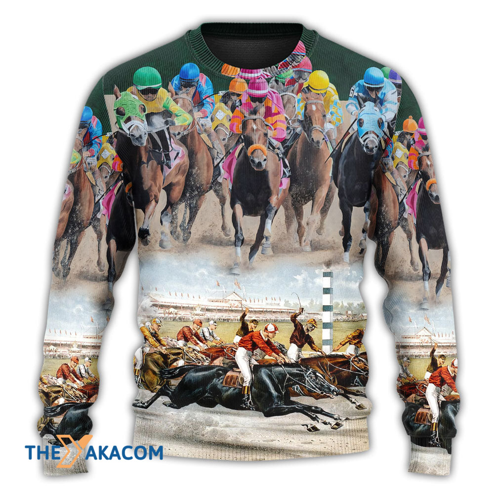 Horse Racing Great Horse Best Seat Gift For Lover Ugly Christmas Sweater