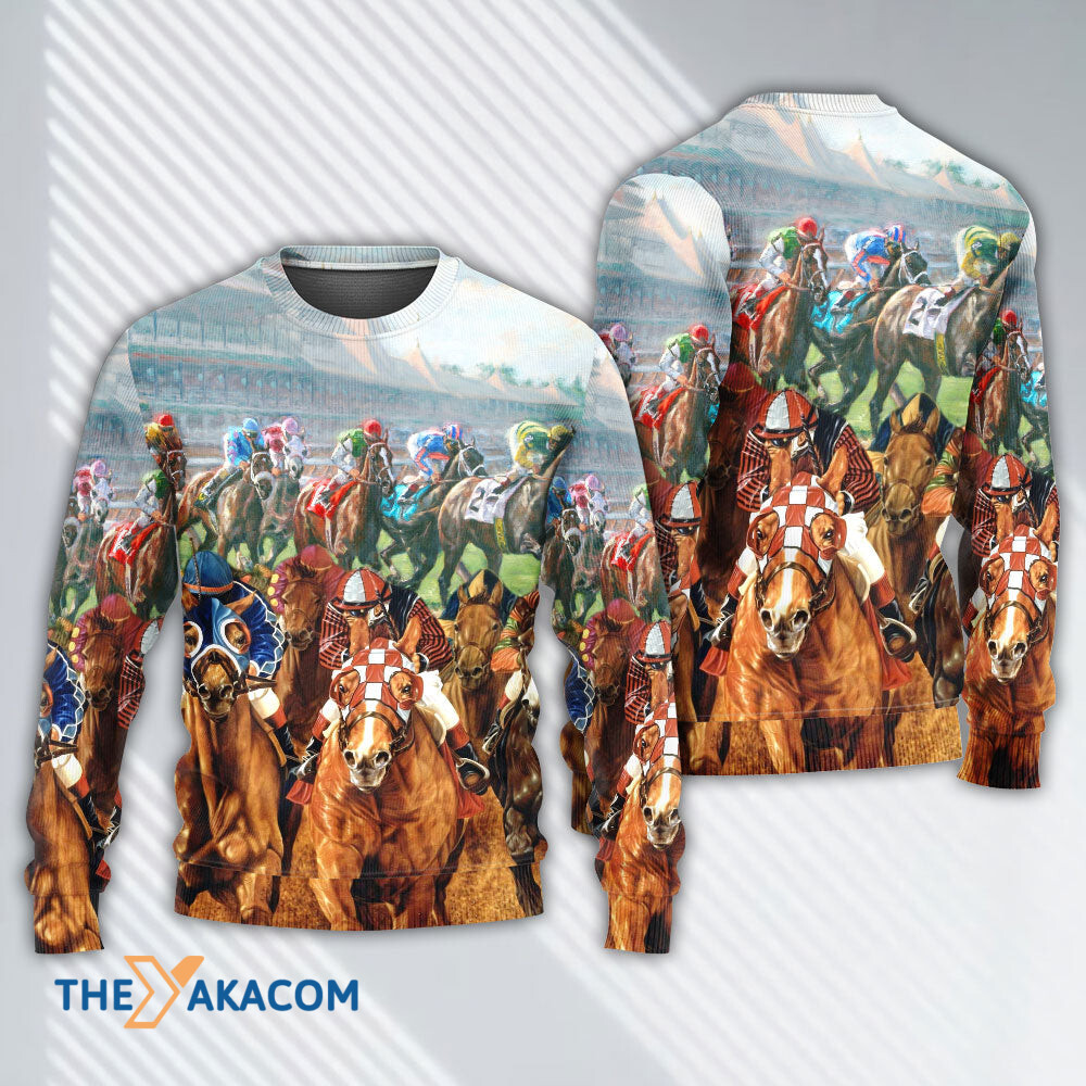 Horse Racing You Have The Best Seat Gift For Lover Ugly Christmas Sweater