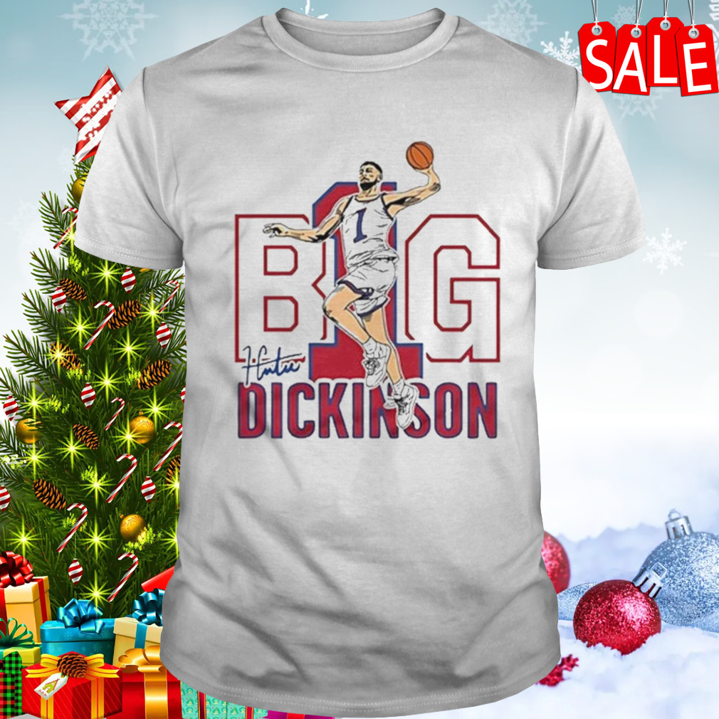 Kansas Basketball Hunter Big Dickinson Signature T-shirt