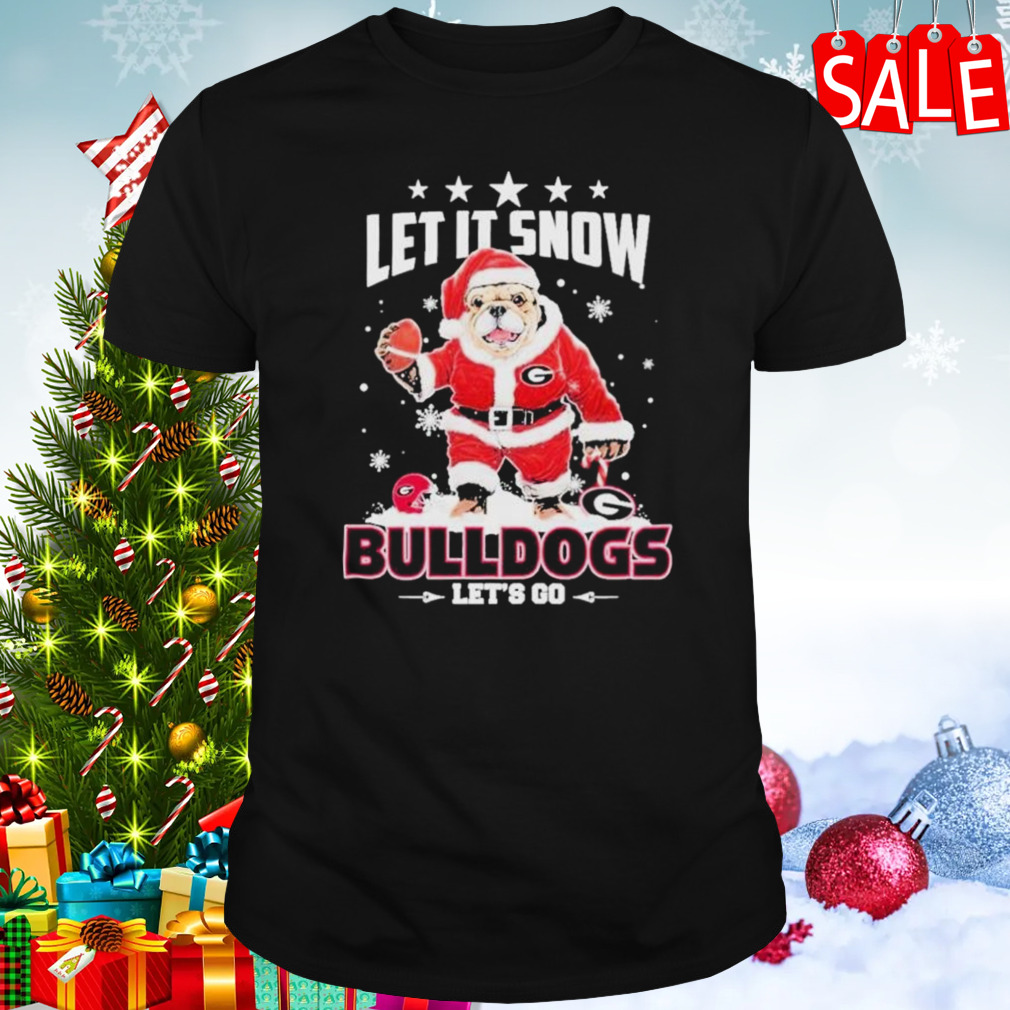 Santa Dawg Let it snow Georgia Bulldogs let’s go shirt