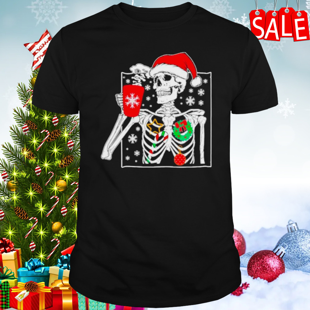 Skeleton Santa when you’re dead inside but it’s Christmas shirt