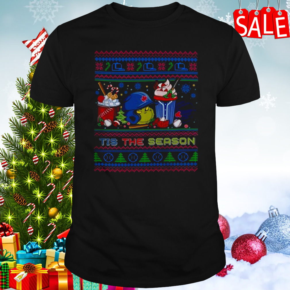 The Grinch Toronto Blue Jays Tis The Damn Season Ugly Christmas T-Shirt