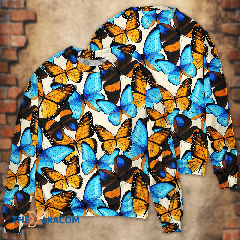 Butterfly Abstract Colorful Vintage Gift For Lover Ugly Christmas Sweater