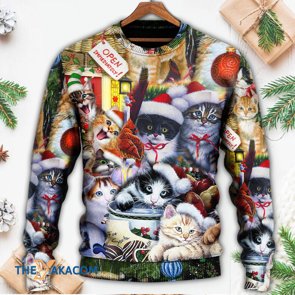 Christmas Cat Love Xmas Gift For Lover Ugly Christmas Sweater