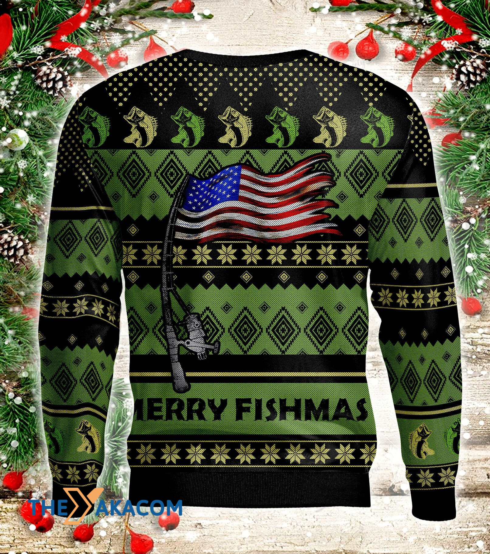 Christmas Day's American Flag Gift For Christmas Ugly Christmas Sweater