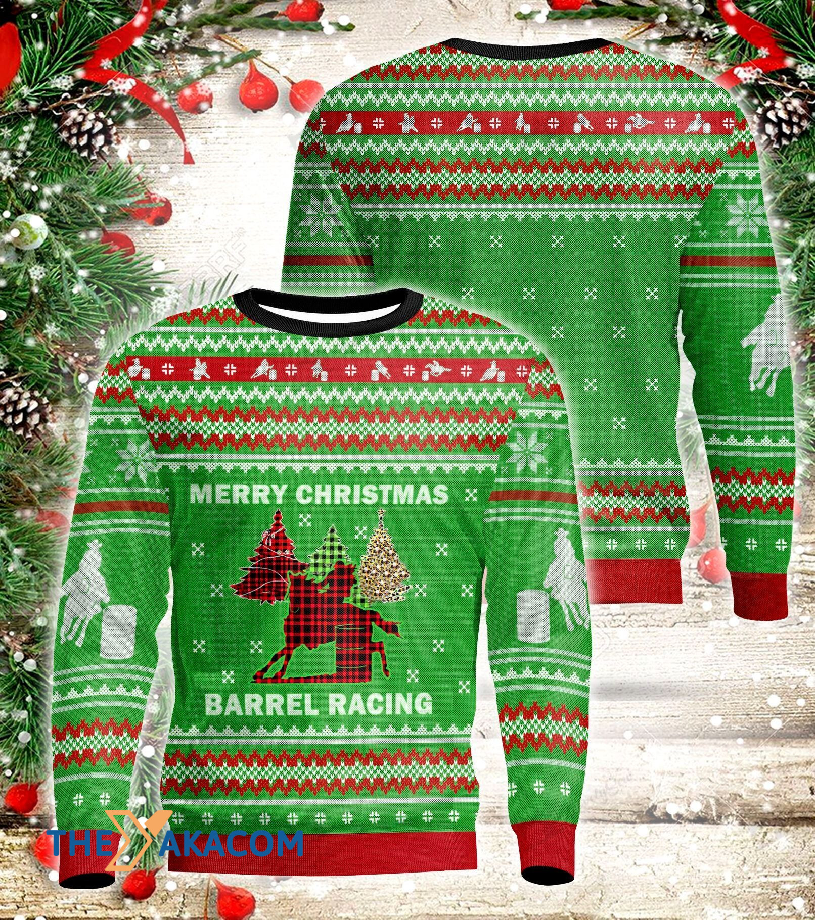 Christmas Day's Barrel Racing Gift For Christmas Ugly Christmas Sweater