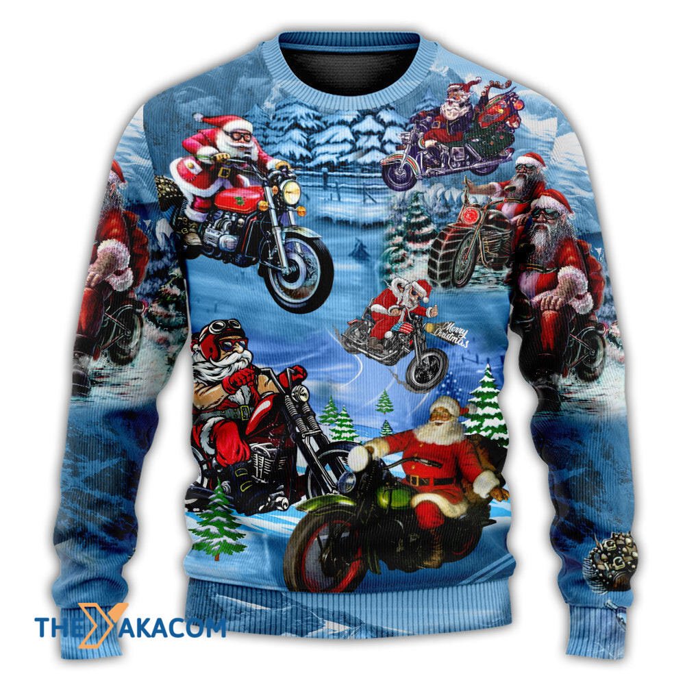 Christmas Driving With Santa Claus Gift For Lover Ugly Christmas Sweater