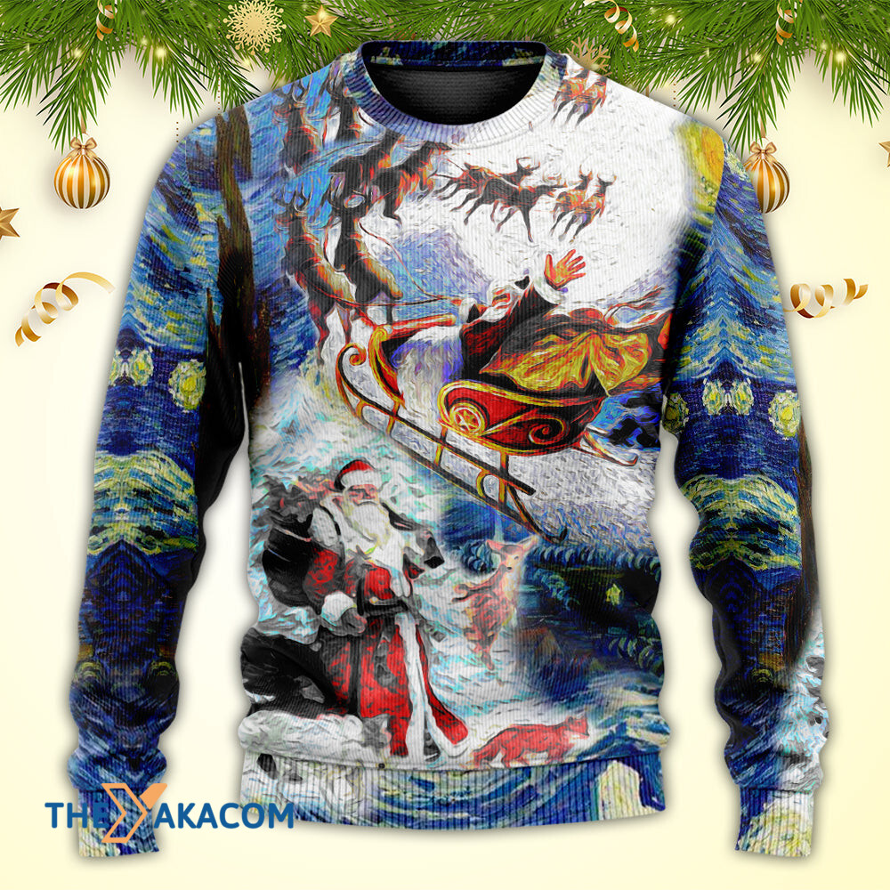 Christmas Friendly Santa With Animals Gift For Lover Ugly Christmas Sweater
