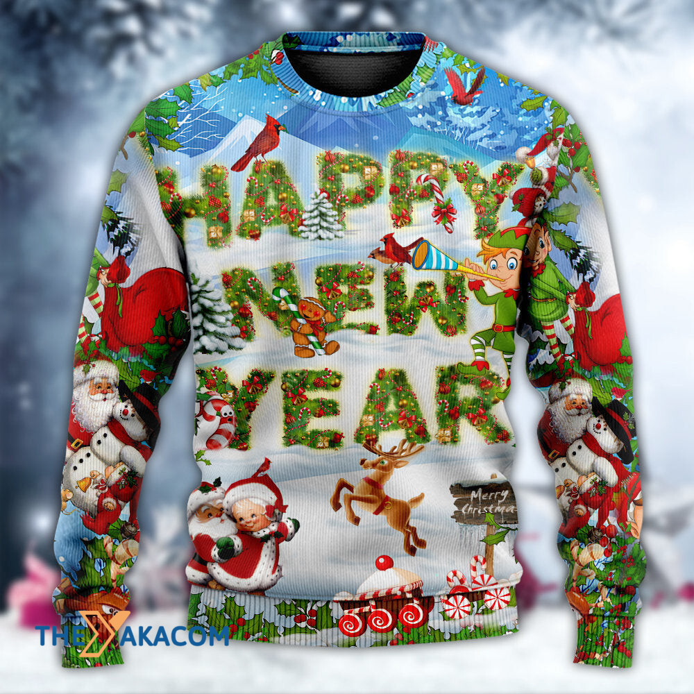 Christmas Happy New Year Snow Gift For Lover Ugly Christmas Sweater