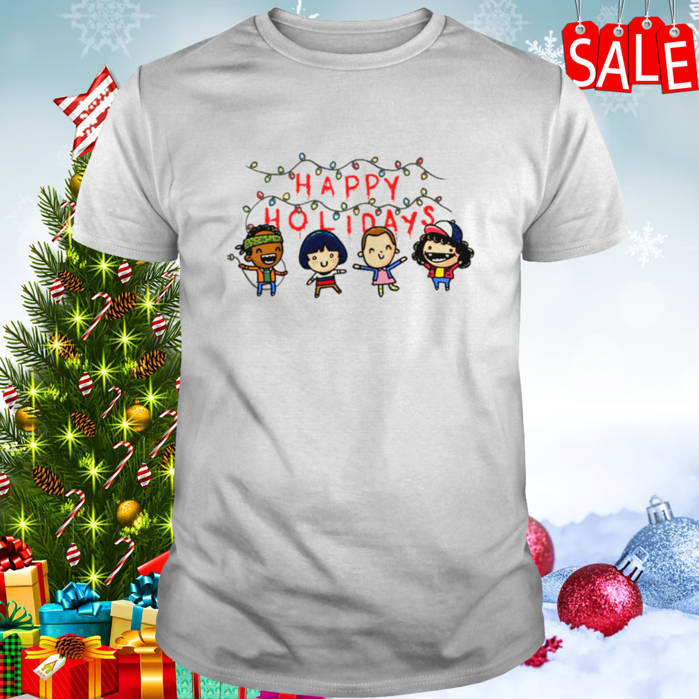 Happy Holidays Funny Squad Stranger Things shirt