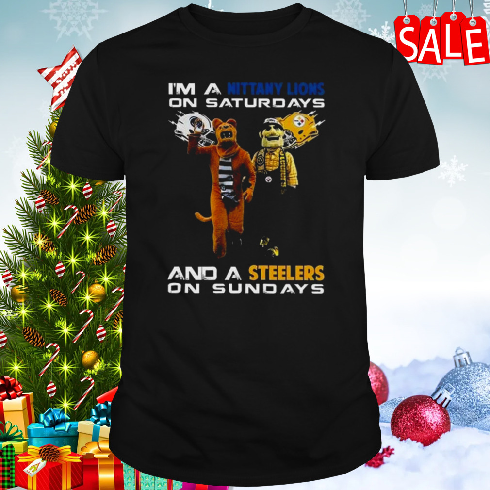 Mascot I’m A Nittany Lions On Saturdays And A Steelers On Sundays T-shirt