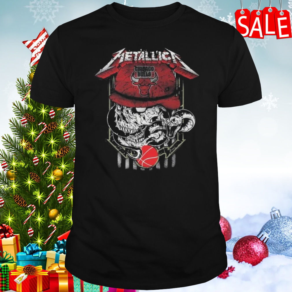 Metallica Skull Snake Chicago Bulls USA T-Shirt