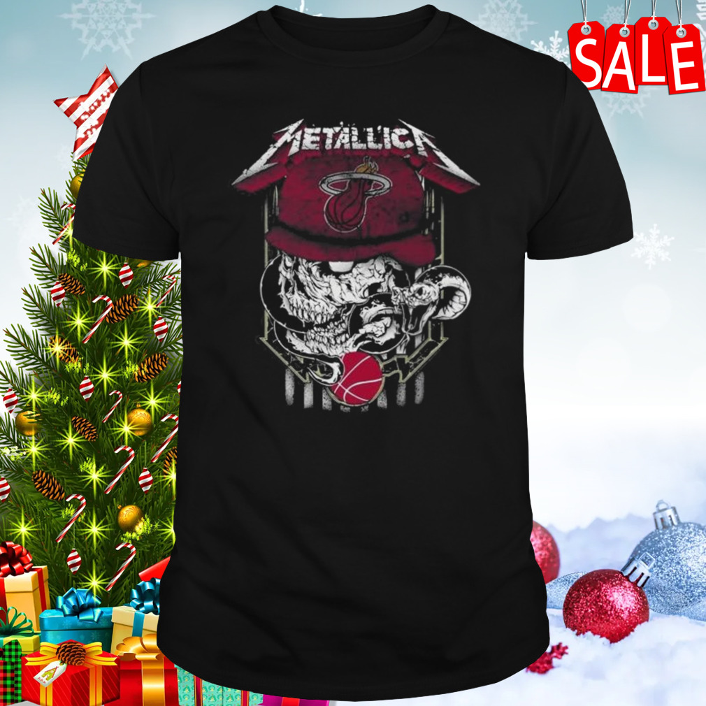 Metallica Skull Snake Miami Heat USA T-Shirt