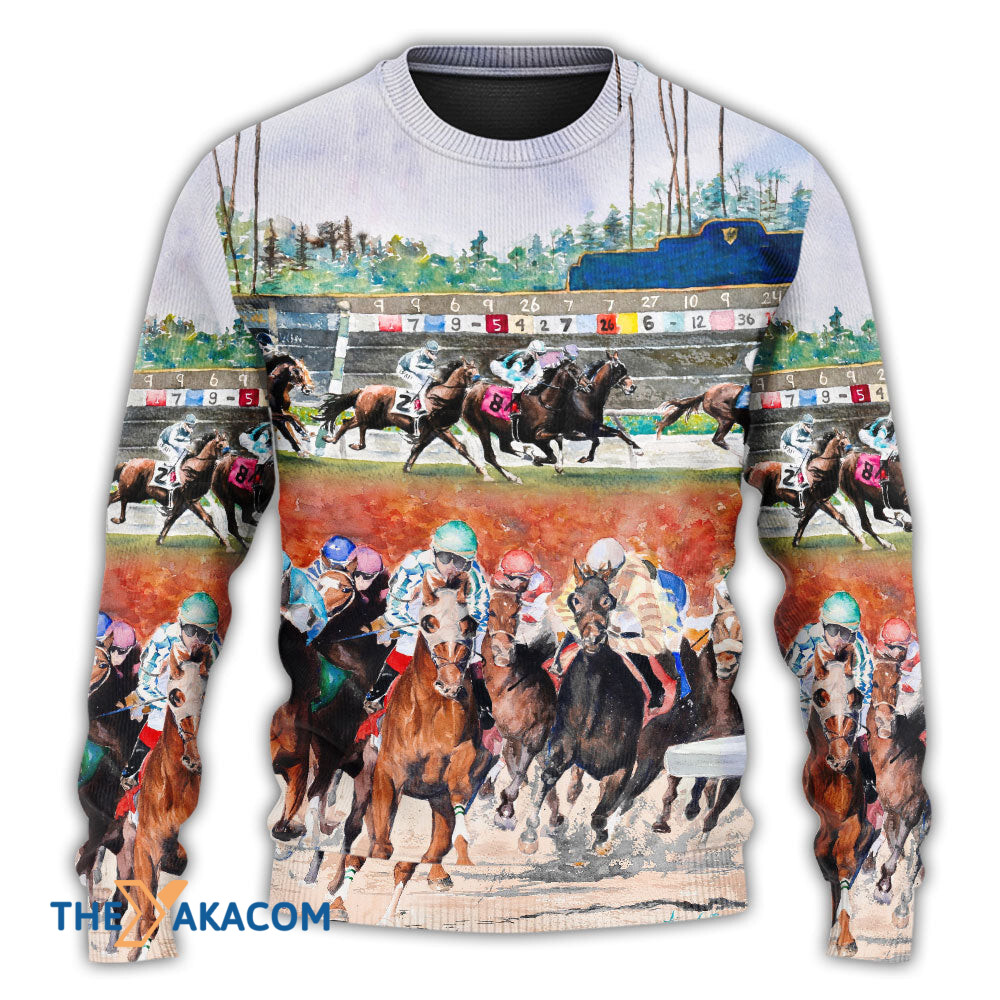 Horse Racing Wild Power Gift For Lover Ugly Christmas Sweater