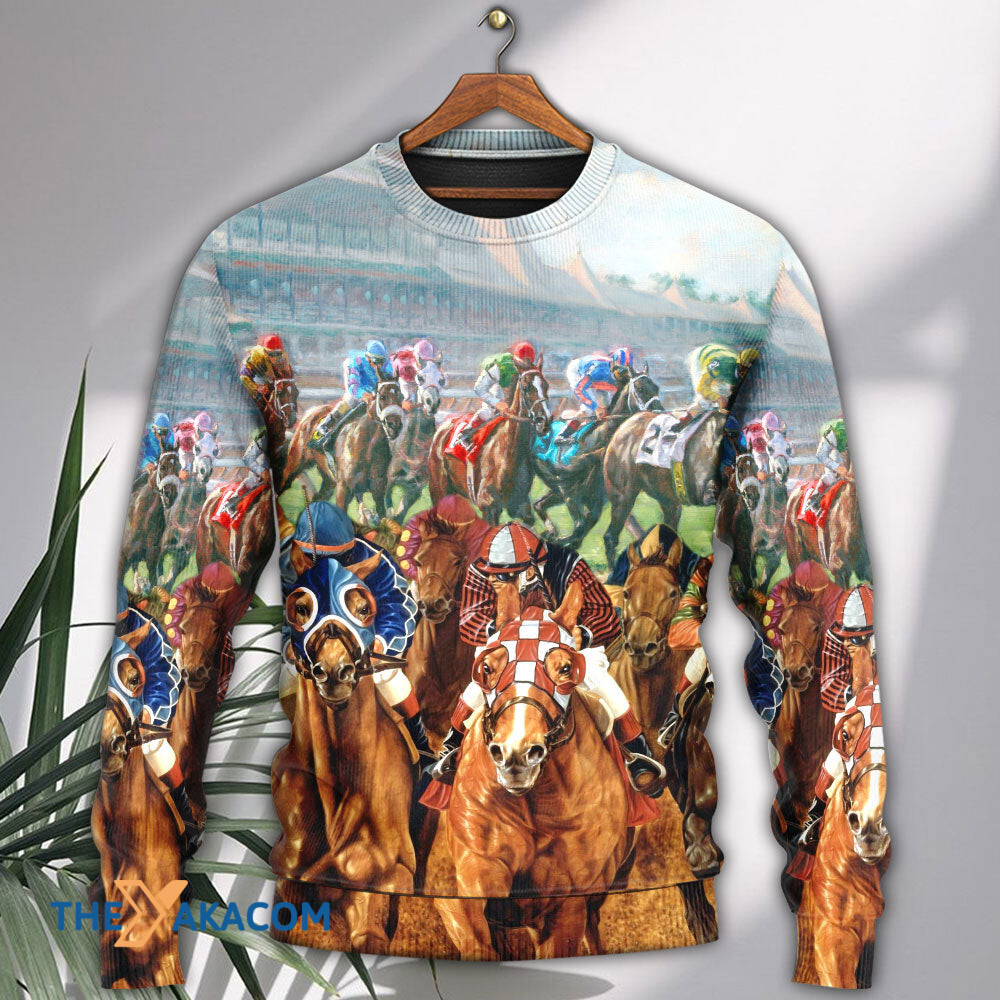 Horse Racing You Have The Best Seat Gift For Lover Ugly Christmas Sweater