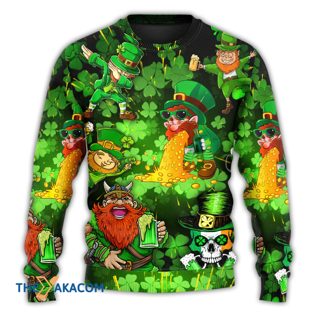 Irish Beer St Patrick_s Day Viking Skull Leprechaun Gnome Gift For Lover Ugly Christmas Sweater Irish Beer St Patrick_s Day Viking Skull Leprechaun Gnome Gift For Lover Ugly Christmas Sweater