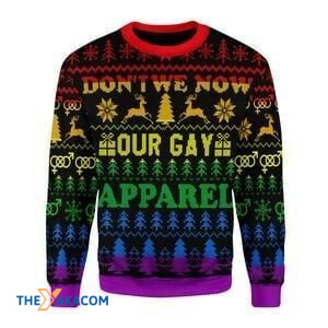 LGBT Flag Don_t We Now Our Gay Apparel Gift For Christmas Ugly Christmas Sweater