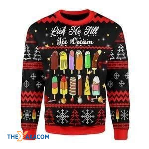 Lick Me Fill Ice Cream Gift For Christmas Ugly Christmas Sweater