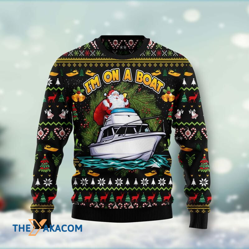 Llama Hit Sale I_m On A Boat Awesome Gift For Christmas Ugly Christmas Sweater