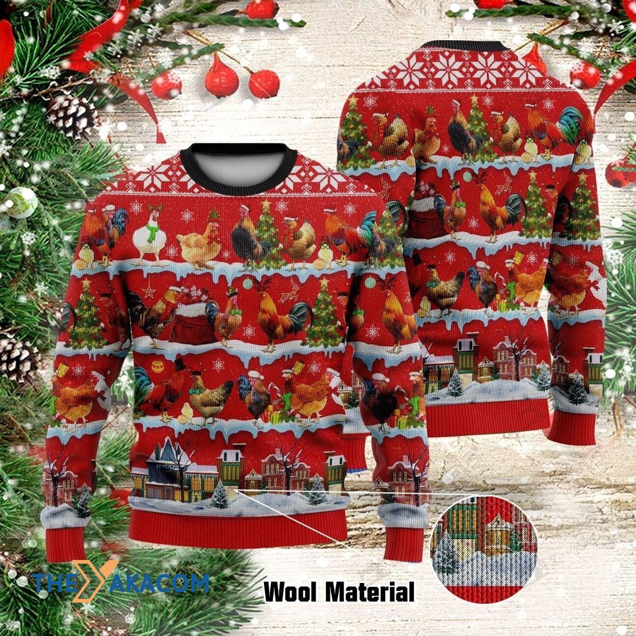 Lots Of Chickens Merry Christmas Gift For Christmas Ugly Christmas Sweater