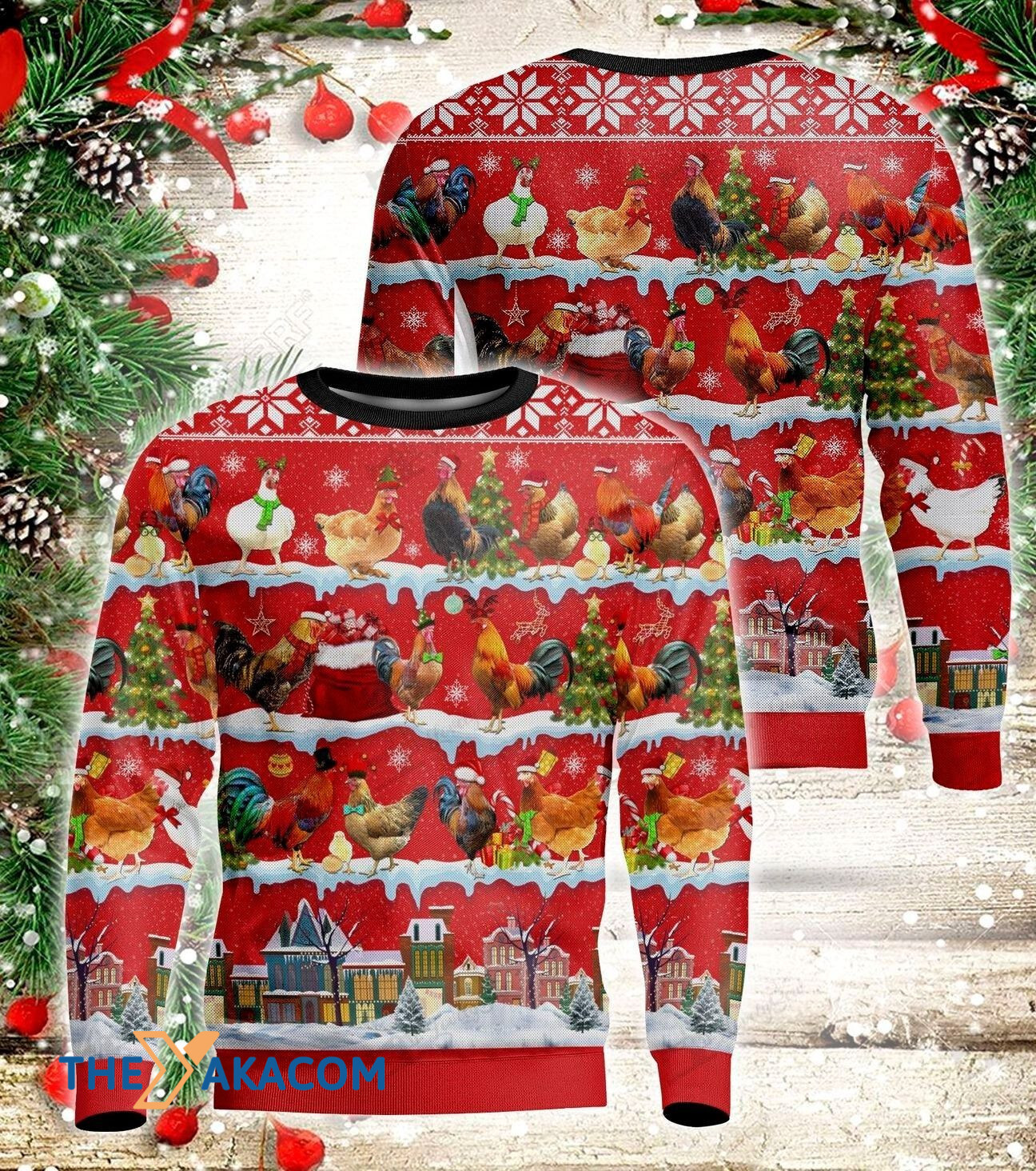 Lots Of Chickens Merry Christmas Gift For Christmas Ugly Christmas Sweater